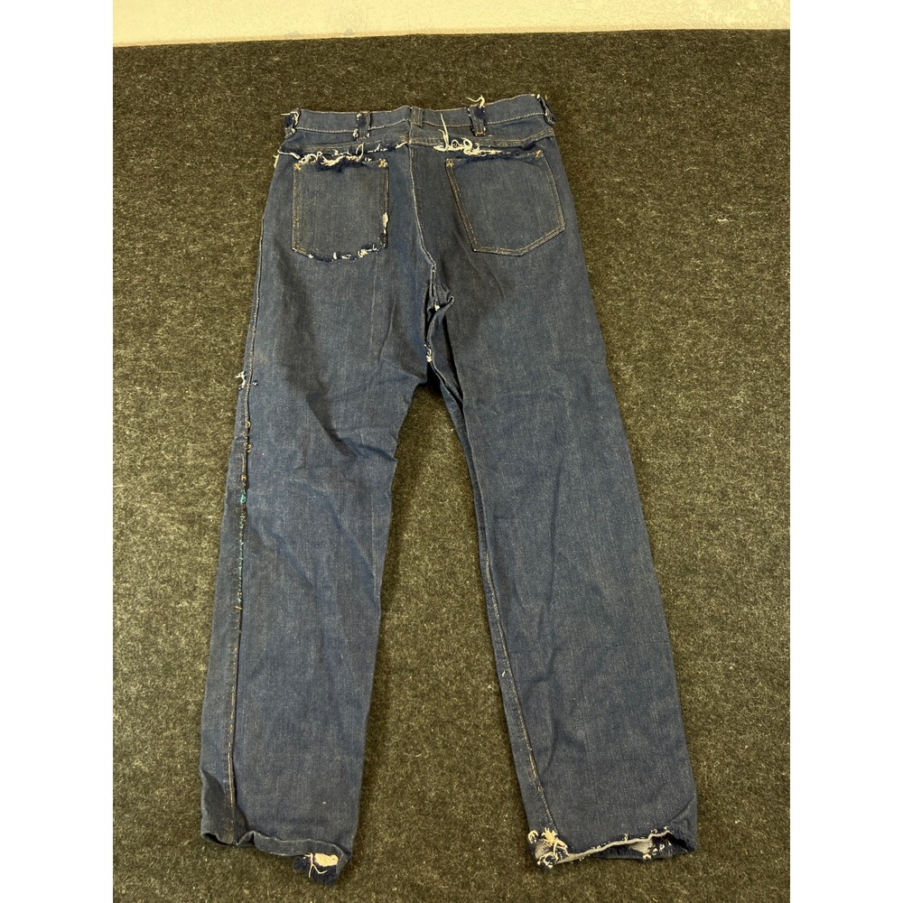 VTG 60s Dee Cee Jeans Mens Blue 29 Denim Talon Straight Leg Distressed Dark Wash